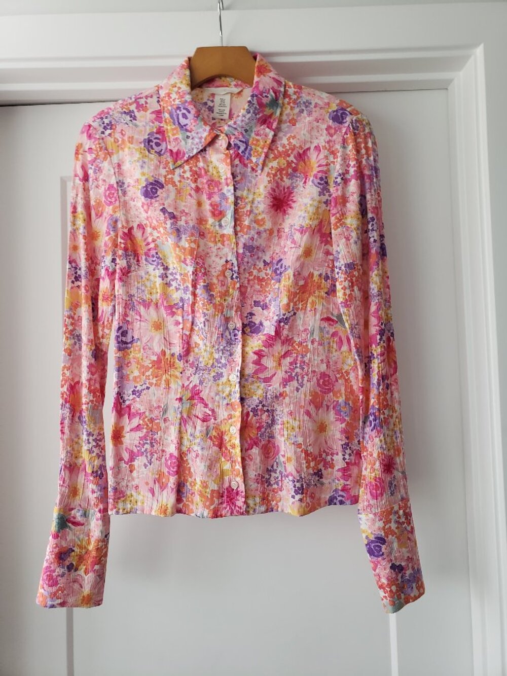 H&M FLORAL SHIRT SIZE XS